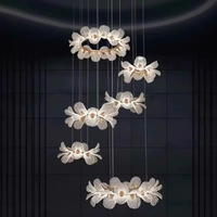 Lustre suspendu moderne en aluminium de luxe français, à hauteur réglable, avec LED, pour salon, chambre à coucher, salle à manger