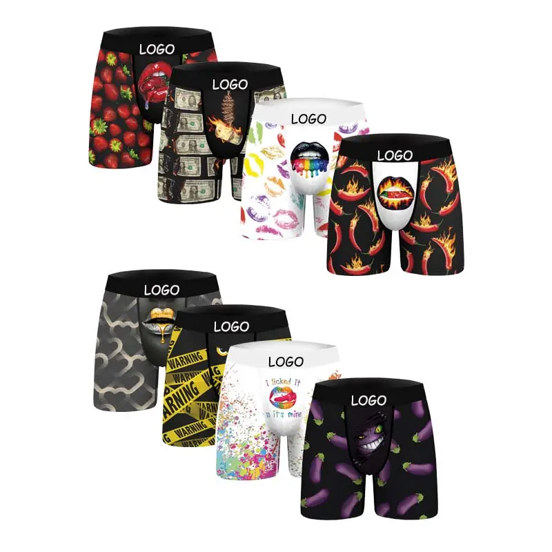 OEM Men's Printed Underwear Men's Boxing Shorts Underwear Brand Clothing Boxing Underwear Custom Logo