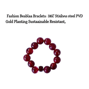 Fashion <b>Beaded</b> <b>Bracelets</b> 316L Stainless Steel PVD <b>Gold</b> Plating Sustainable Resistant - Product Image 2