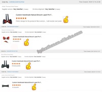 Maßgefertigte Handgemachte Natürliche Brosche Reversnadel Feder-Fliege für Hochzeits-Accessoire Party Herren Smoking Krawatte Kostüm Kleidung