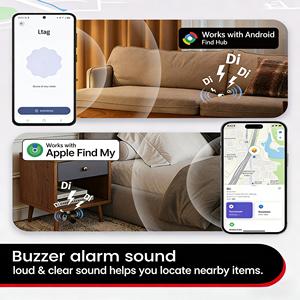 Localizzatore Smart Tag per Chiavi, Certificato MFi e <span class=keywords><strong>Google</strong></span>, Tracker Intelligente BLE 5.4 GPS Compatibile con Apple e Android - Product Image 3
