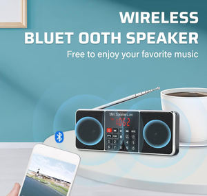 Radio portable AM FM avec haut-parleur <span class=keywords><strong>Bluetooth</strong></span>, minuterie de veille, antenne ultra-longue, entrée AUX et lecteur MP3 USB et carte TF - Product Image 5