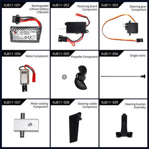 Kit de Accesorios para Lancha RC, Motor, Batería, Cargador, Control Remoto, Submarino Eléctrico, Yate, Piezas de Repuesto para Barcos - Product Image 3