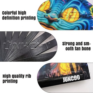 Éventails pliants en bambou personnalisés de 13 pouces pour les soirées Rave et promotions Éventails à main à sublimation pour Halloween - Product Image 5