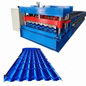 High Quality Chain Transmission metal Glazed Roof Tile Roll Forming Machine