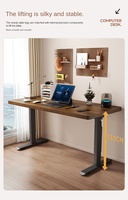 Bureau d'ordinateur relevable en bois massif, bureau de maison, bureau de chambre à coucher, bureau d'étude simple pour enfants, bureau d'écriture, établi