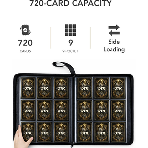 Album per Carte Collezionabili Resistente alle Alte Temperature, Raccoglitore a 9 Tasche, Copertina <span class=keywords><strong>in</strong></span> Materiale Ignifugo - Product Image 6