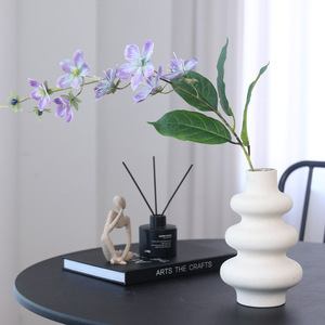 Fleurs artificielles de jasmin en plastique et soie, haute simulation, pour décoration de mariage et de maison, blanc, bleu, rose, violet - Product Image 1