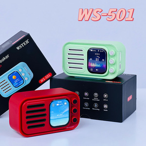 WS-501 5 Wát 1000mAh thông minh Màn hình cảm ứng không dây ngoài trời di động mini Đảng điện thoại di động sân khấu Loa máy tính FM Đài phát thanh với ứng dụng - Product Image 3