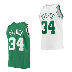 Boston da uomo # Maglia da Basket 34 Paul Pierce Ricamata Abbigliamento Sportivo Loghi Classico Giovanile Cucito Taglie Forti Traspirante - Product Image 1
