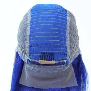 Pre Plucked 13x4 Remy Malaysian 150% Density Blue Human Hair Short Bob Wigs For Women - Product Image 6