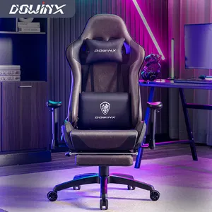 Cheap Computer Game Racing Gaming Chair Seat With Footrest Lumbar Pillow