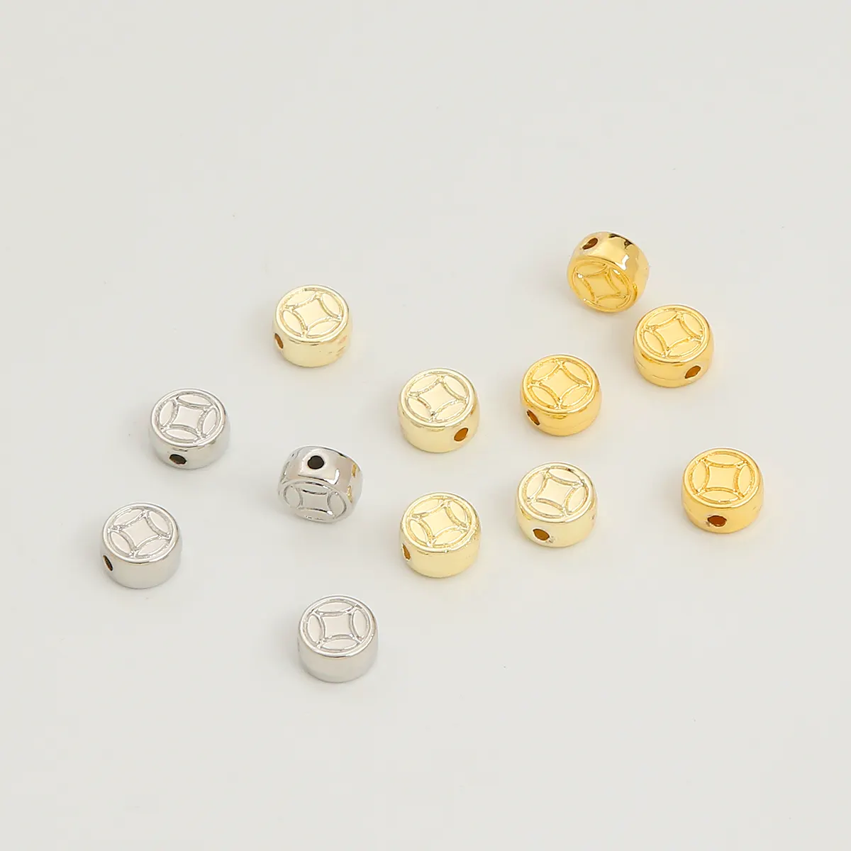 Trennwand im chinesischen Stil 14 Karat vergoldet Langlebige Farb retention Lose Perle für DIY-Schmuck zubehör