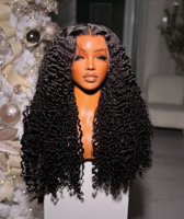 Perruque Pixie Bouclée Prête à Porter en Cheveux Humains Brésiliens, Sans Colle, Vente en Gros, Cheveux Naturels avec Perruques Frontales HD Full Lace pour Femmes