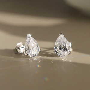 Orecchini pregiati gioielli placcati in oro 8A premi in zirconio cubico taglio 925 orecchini in argento Sterling per donna uomo - Product Image 4
