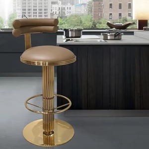 Bắc Âu thiết kế sang trọng nhung thanh phân với cơ sở thép không gỉ hiện đại cho nhà bếp ăn uống ngoài trời và quán cà phê sử dụng - Product Image 4