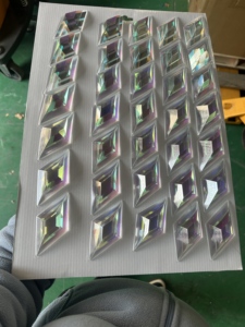 Série DB RB, biseaux <span class=keywords><strong>de</strong></span> porte dichroïques, biseaux étoilés personnalisés, verre facetté irisé arc-en-ciel, verre teinté biseauté, carreaux <span class=keywords><strong>de</strong></span> verre chanfreinés - Product Image 5