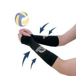 Voleybol eğitim ekipmanları kol kollu geçen önkol kollu bileklik koruma pedleri ve başparmak deliği ile