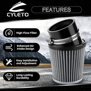 Filtre à air cylindrique 62 mm à haut débit pour la modification et l'amélioration des voitures - Product Image 4