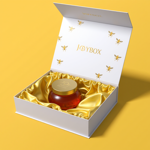 JoyBox Factory – Emballage de luxe noir élégant pour pots de miel, en carton avec pelliculage mat et revêtement UV, pour produits alimentaires et éponges - Product Image 1