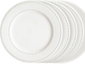 Platos de Cena Personalizados, Platos de Cerámica Blancos, Platos para Ensalada con Relieve, Platos para Servir Filetes y Aperitivos, Platos Reutilizables para Cocina y Comedor - Product Image 1