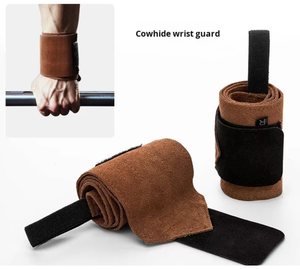 Muñequera Deportiva de Cuero para Levantamiento de Pesas y Flexiones, Banda de Soporte Absorbente de Sudor, Protector de Muñeca para Peso Muerto, Seguridad en el Fitness - Product Image 5