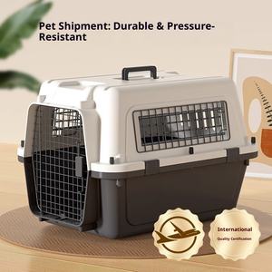 Transportadora de Mascotas para Viajes en Avión, Jaula de Plástico Portátil Grande, Aprobada por Aerolíneas, para Perros y Gatos, en Venta - Product Image 3
