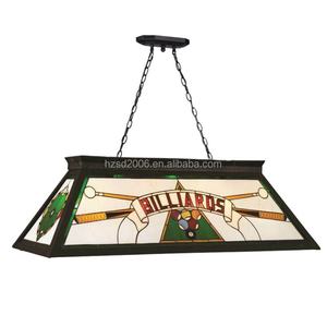 Lampe suspendue Tiffany pour table de billard 55 pouces, 6 lumières, pour bar à domicile, salle à manger, fourniture directe d'usine, matériau en verre, tailles moyennes - Product Image 5