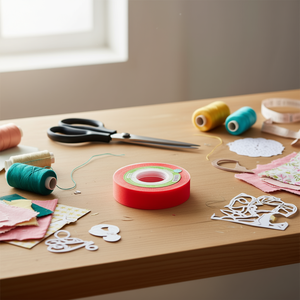 Cinta de Gasa ILAN de 2 cm x 35 yardas, Roja, para Manualidades y Costura - Product Image 3