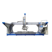 Machine de découpe de pierre CNC automatique tout-en-un 5 axes Hualong avec commande italienne ESA, moteur de 26,4 kW et système d'engrenages motorisé pour