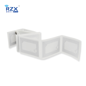 Étiquette de contrôle d'accès RFID autocollante 50x80mm 13,56 MHz en papier enduit imperméable pour la gestion des stocks de livres de bibliothèque pour <span class=keywords><strong>SLIX</strong></span> - Product Image 3