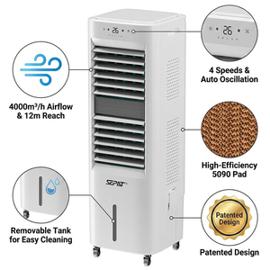 High Performance 4000m³/h 25L Summer Cool Mobile Water Evaporative Cooling <b>Unit</b> Air Cooler for Bedroom - Product Image 1