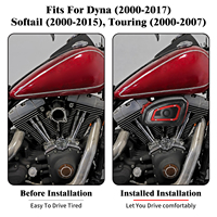 Filtro de Aire Estilo B para Motocicleta, 6 Colores, Cubierta de Metal y Goma para Dyna 2000-2017, Softail 2000-2015, Touring 2000-2007