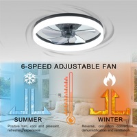 Ventilateur de plafond moderne personnalisé pour intérieur, avec éclairage LED, réglage multi-vitesses et température de couleur ajustable