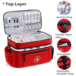 वाटरप्रूफ होम प्राथमिक चिकित्सा किट बड़ी क्षमता आपातकालीन खेल चिकित्सा बैग डॉक्टर पोर्टेबल थर्मल नर्स मेडिकल बैग - Product Image 4