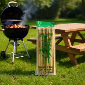 Juego de Brochetas de Bambú para Barbacoa, 90 Piezas, 25 cm, Antiadherentes, para Asar, Hornear, Accesorios para Barbacoa al Aire Libre, ZAA AZ-7601 - Product Image 2