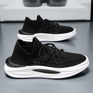 Collection Printemps-Été : Chaussures de marche respirantes en maille tricotée pour hommes, à semelle épaisse et confortables, idéales pour le sport - Product Image 5