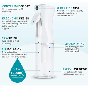 <b>200ml</b> 300ml Soap Dispenser with Foam Pump Chemical Resistance Car Room Cleaning Continuous Spray Foam <b>Bottle</b> - Product Image 4
