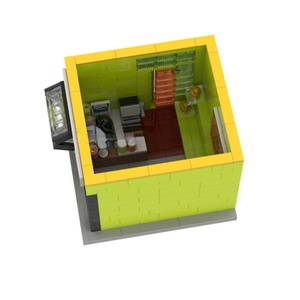 Set de Bloques de Construcción de Plástico para Arquitectura de Tiendas de Conveniencia, Personalizable, para Exhibición de Escenas de <span class=keywords><strong>Mini</strong></span> Tiendas Minoristas - Product Image 2