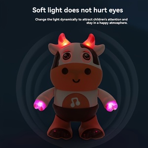 หุ่นยนต์วัวเต้นรำร้องเพลงมีไฟ ของเล่นหุ่นยนต์ดนตรีน่ารักสำหรับเด็กชายและเด็กหญิง - Product Image 6