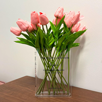 Porte-livres en pierre transparente moderne pour fleurs - Décoration d'étagère à livres mignonne Vase en acrylique artistique unique pour les amoureux des livres