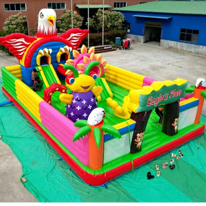 Château gonflable géant avec toboggan, parcs gonflables, parc de jeux pour enfants, aire de jeux gonflable à thème pour événements - Product Image 1