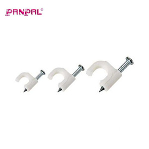 Surtido de 42 clips para cables, abrazaderas de plástico para cables con clavos galvanizados en zinc, tamaños variados # 6- # 10, Disponible Personalización OEM - Product Image 5