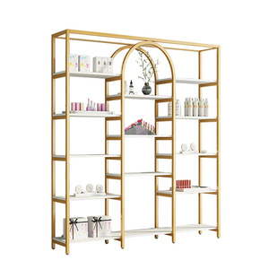 Expositor Comercial Metálico de Lujo Ligero de 5 Niveles, Moderno, Personalizable y Transpirable para Tiendas de Ropa y Barberías - Product Image 5