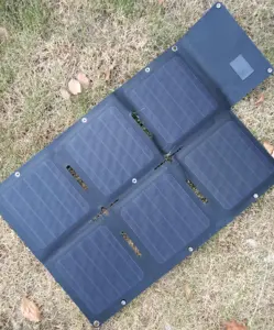 Panel surya lipat 30W 18v hitam pengisi daya matahari portabel luar ruangan Panel surya pengisian cepat untuk Bank daya ponsel pintar