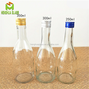 Rõ Ràng Flint Glass Rượu Mạnh Chai Rỗng Vòng <span class=keywords><strong>187Ml</strong></span> 250Ml 300Ml 350Ml 500Ml Giá Rẻ Rượu Rum Sake Chai Rượu Vang Với Nắp Nhôm - Product Image 5