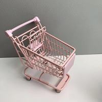 Mini caddie couleur bonbon caddie à jouets chariot à provisions rangement de produits divers mini caddie à provisions coloré chariot décoratif de fleurs