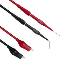 Kit de câbles de test pour multimètre avec sondes industrielles à embouts banane et crocodiles, en cuivre avec gaine en PVC