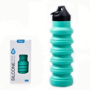 Botella de Agua Plegable de Silicona, Superventas Transfronteriza, con Tapa Antiderrames y Vaso Telescópico para Ciclismo - Product Image 3