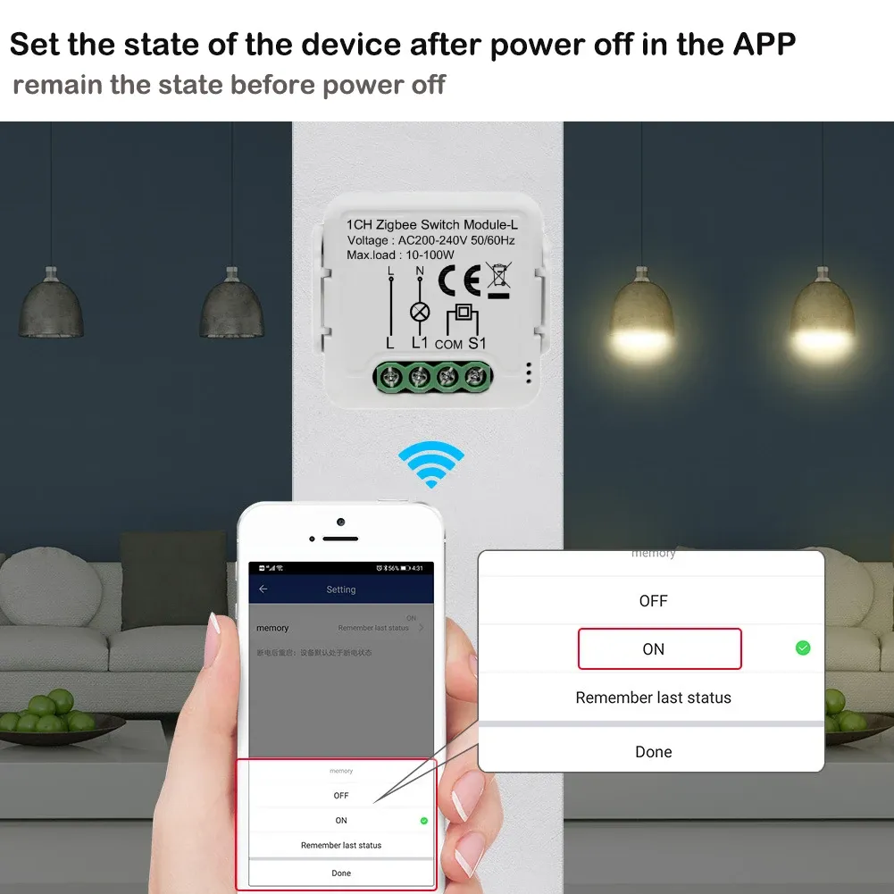 Tuya Smart ZigBee Switch Module 10A DIY Smart Home Light Breaker Alexa Google Home Compatible No Neutral Smart Remote Control · image 6
